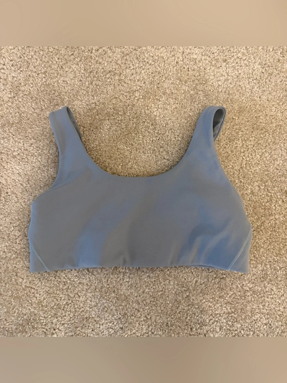 Nike alate comfy gray sports bra